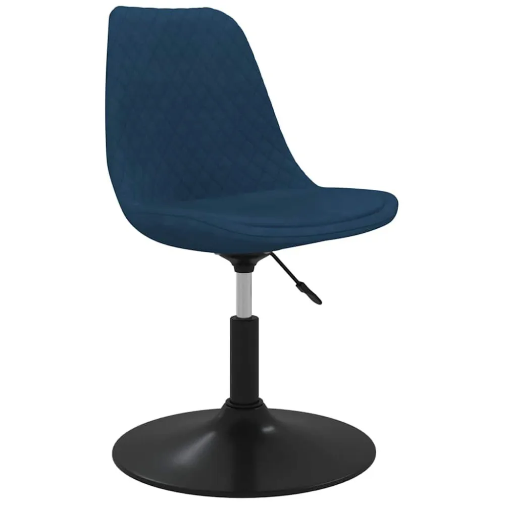 Sedie da Pranzo Girevoli 4 pz Blu Velluto