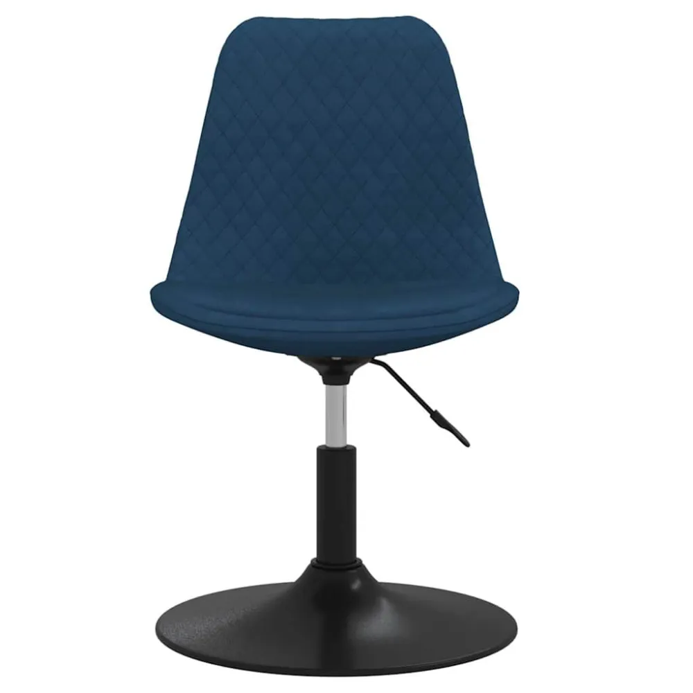 Sedie da Pranzo Girevoli 4 pz Blu Velluto