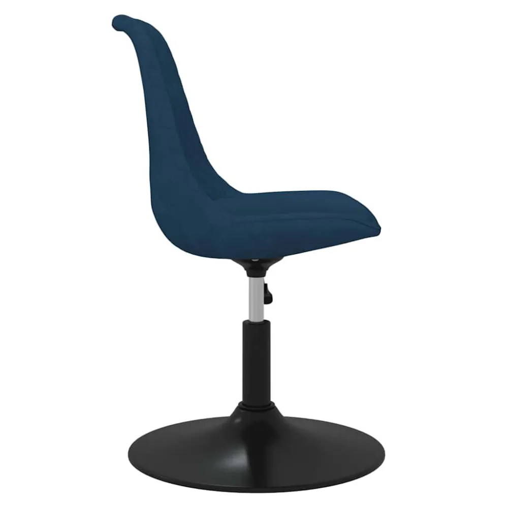 Sedie da Pranzo Girevoli 4 pz Blu Velluto