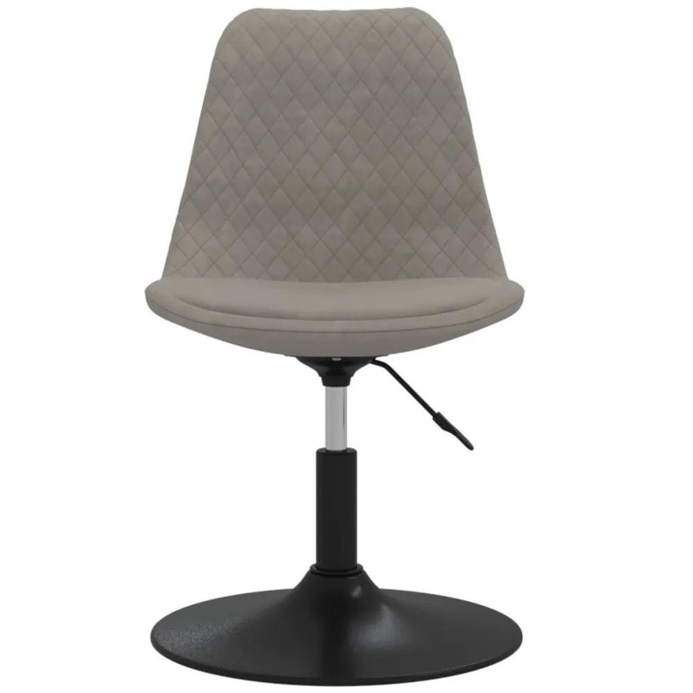 Sedie da Pranzo Girevoli 4 pz Grigio Chiaro Velluto