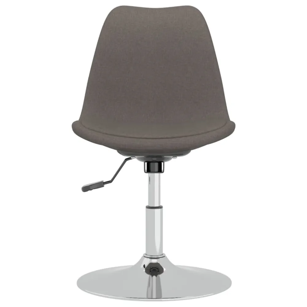 Sedie da Pranzo Girevoli 4 pz Grigio Scuro Tessuto
