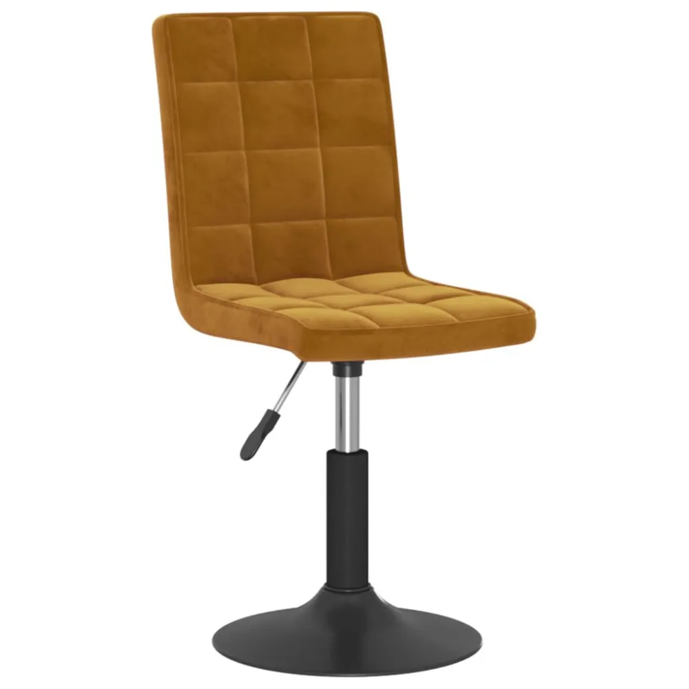 Sedie da Pranzo Girevoli 2 pz Marroni Velluto