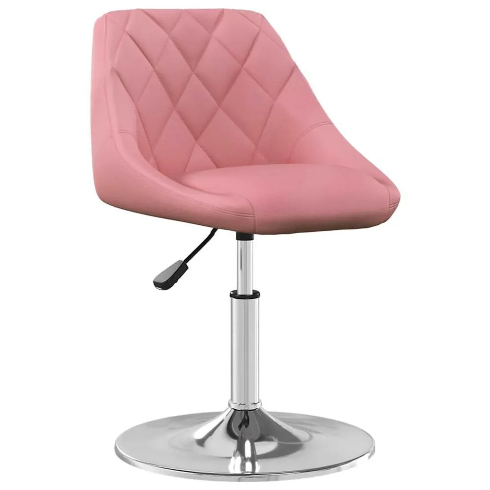 Sedie da Pranzo Girevoli 2 pz Rosa Velluto