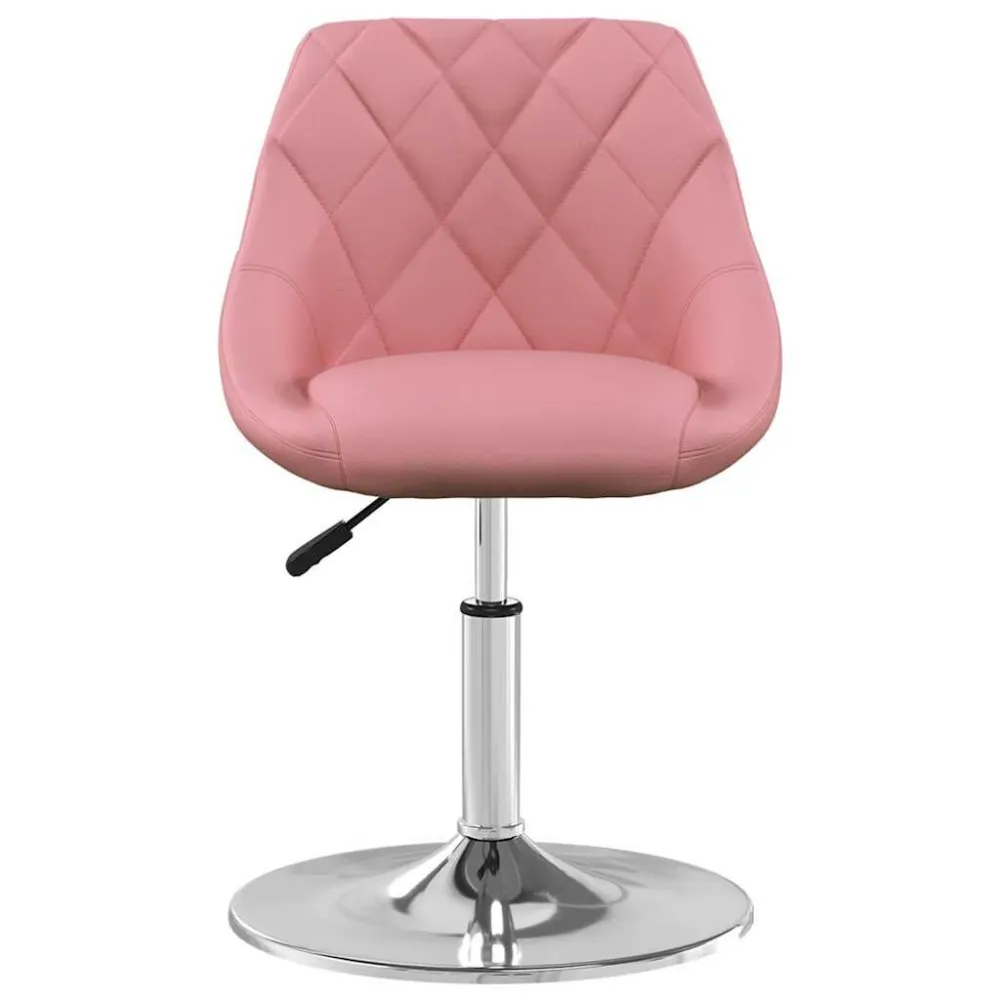Sedie da Pranzo Girevoli 2 pz Rosa Velluto