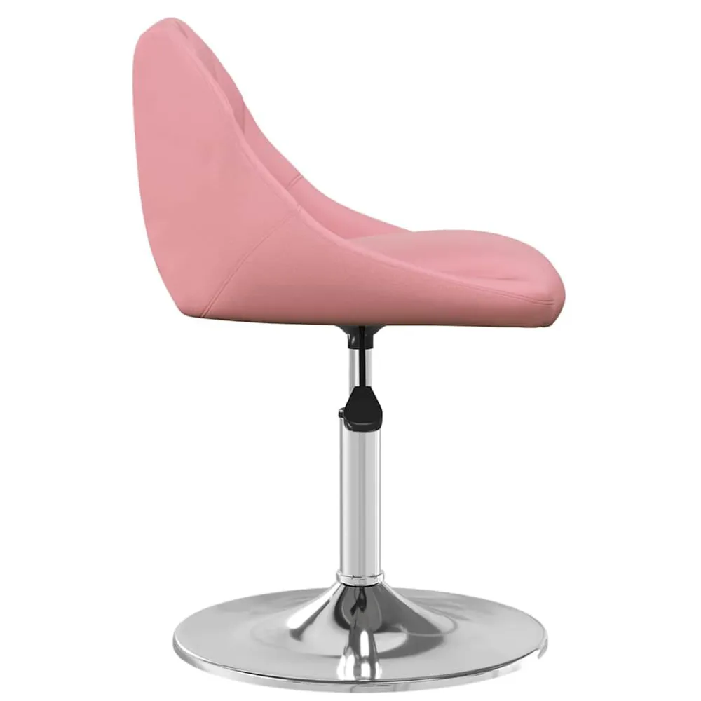 Sedie da Pranzo Girevoli 2 pz Rosa Velluto