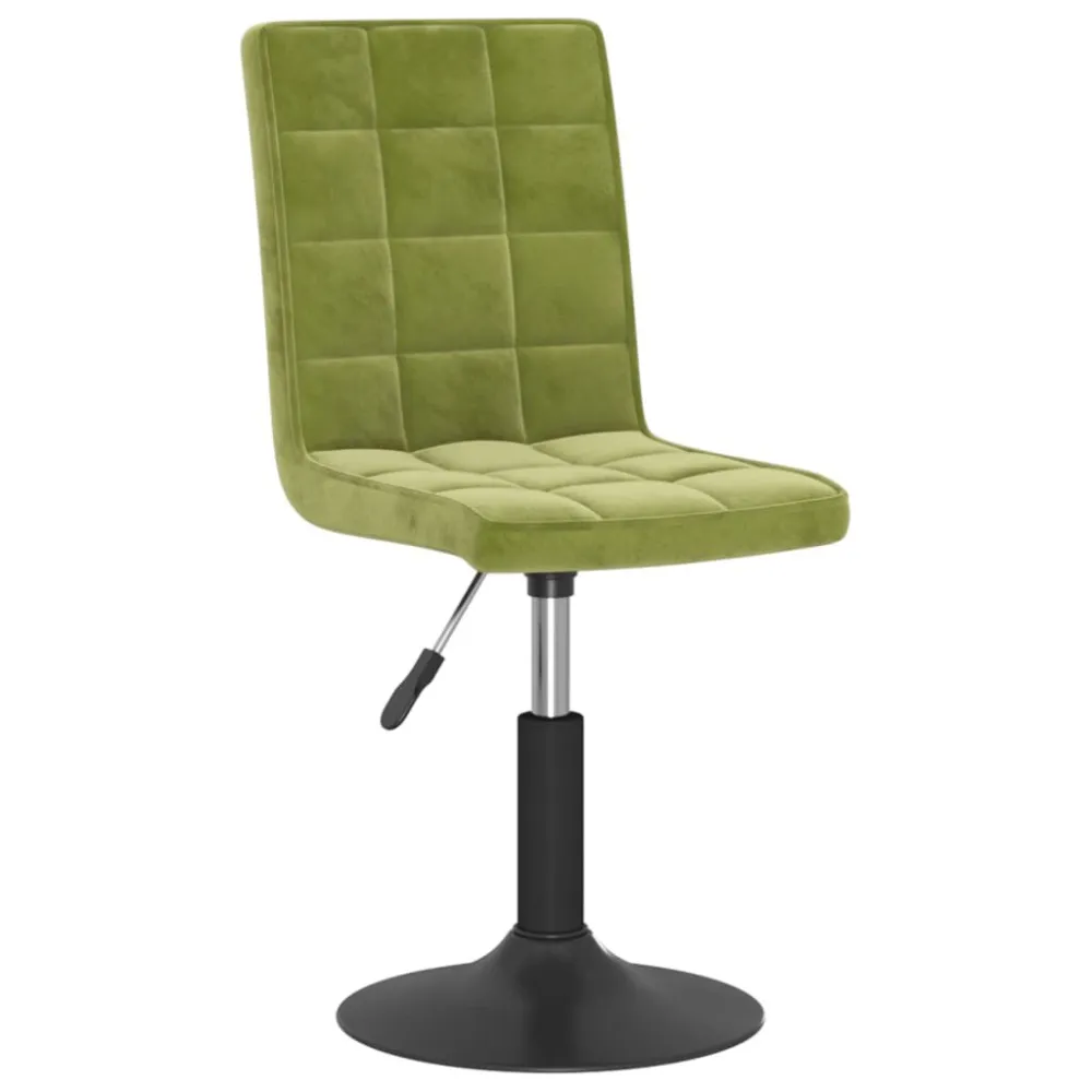 Sedie da Pranzo Girevoli 2 pz Verde Chiaro Velluto