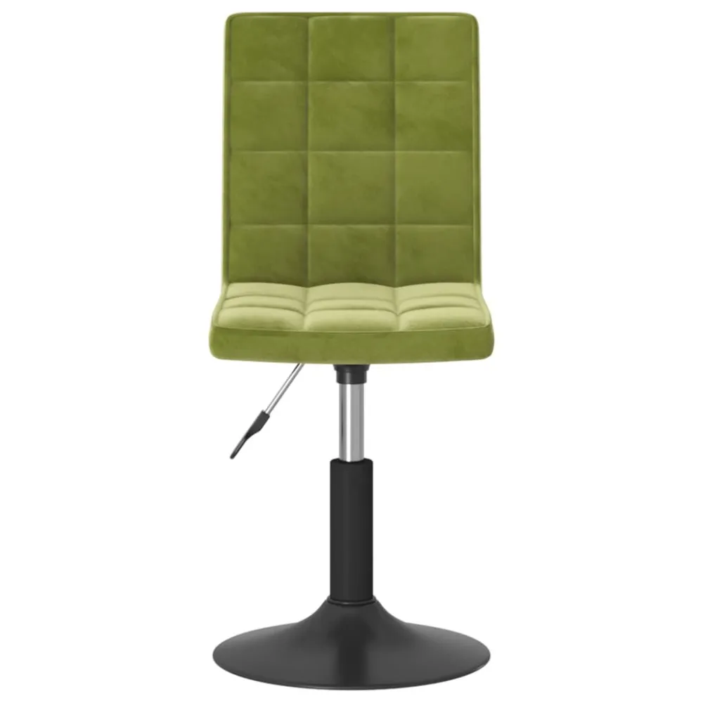 Sedie da Pranzo Girevoli 2 pz Verde Chiaro Velluto