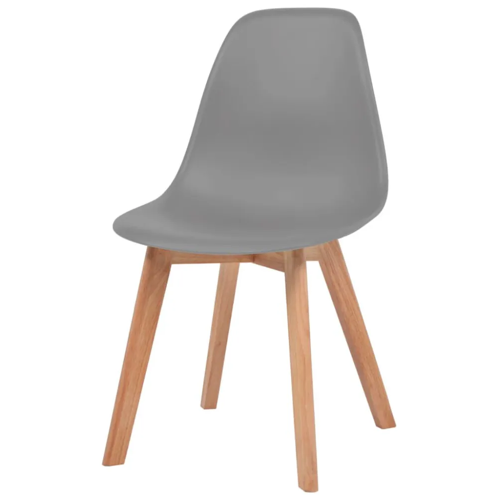 Sedie da Pranzo 2 pz Grigie Plastica