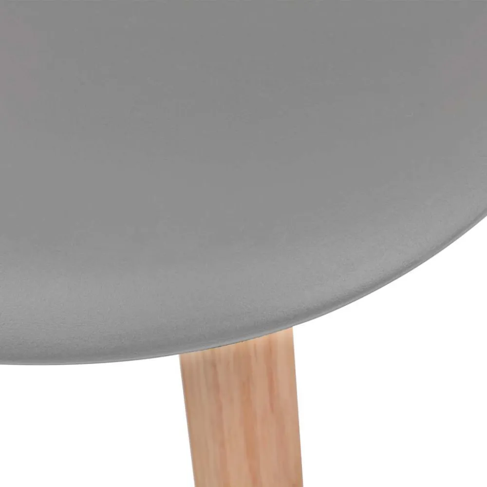 Sedie da Pranzo 2 pz Grigie Plastica