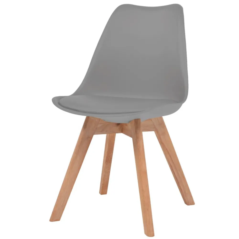 Sedie da Pranzo 6 pz Grigie Plastica