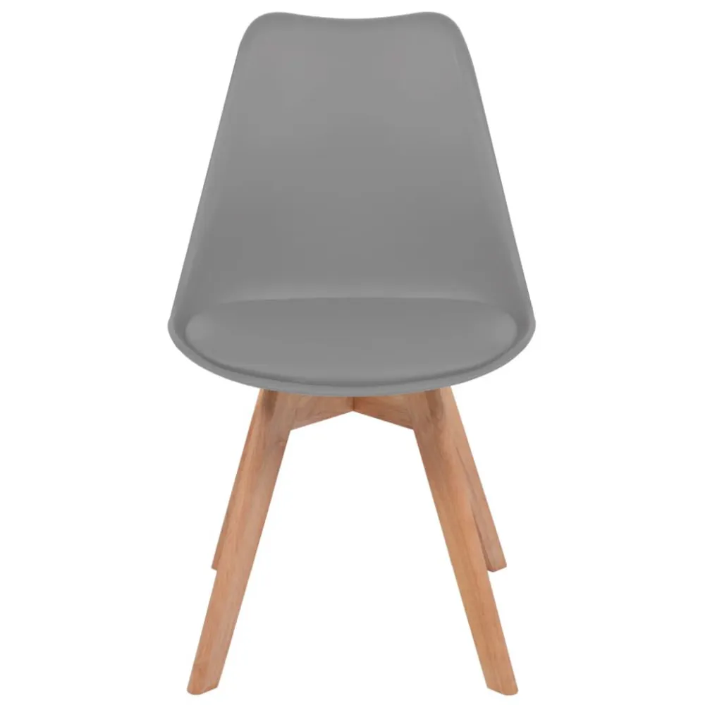 Sedie da Pranzo 6 pz Grigie Plastica