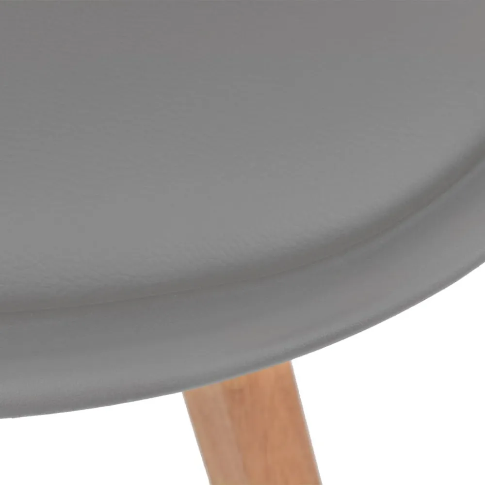 Sedie da Pranzo 6 pz Grigie Plastica