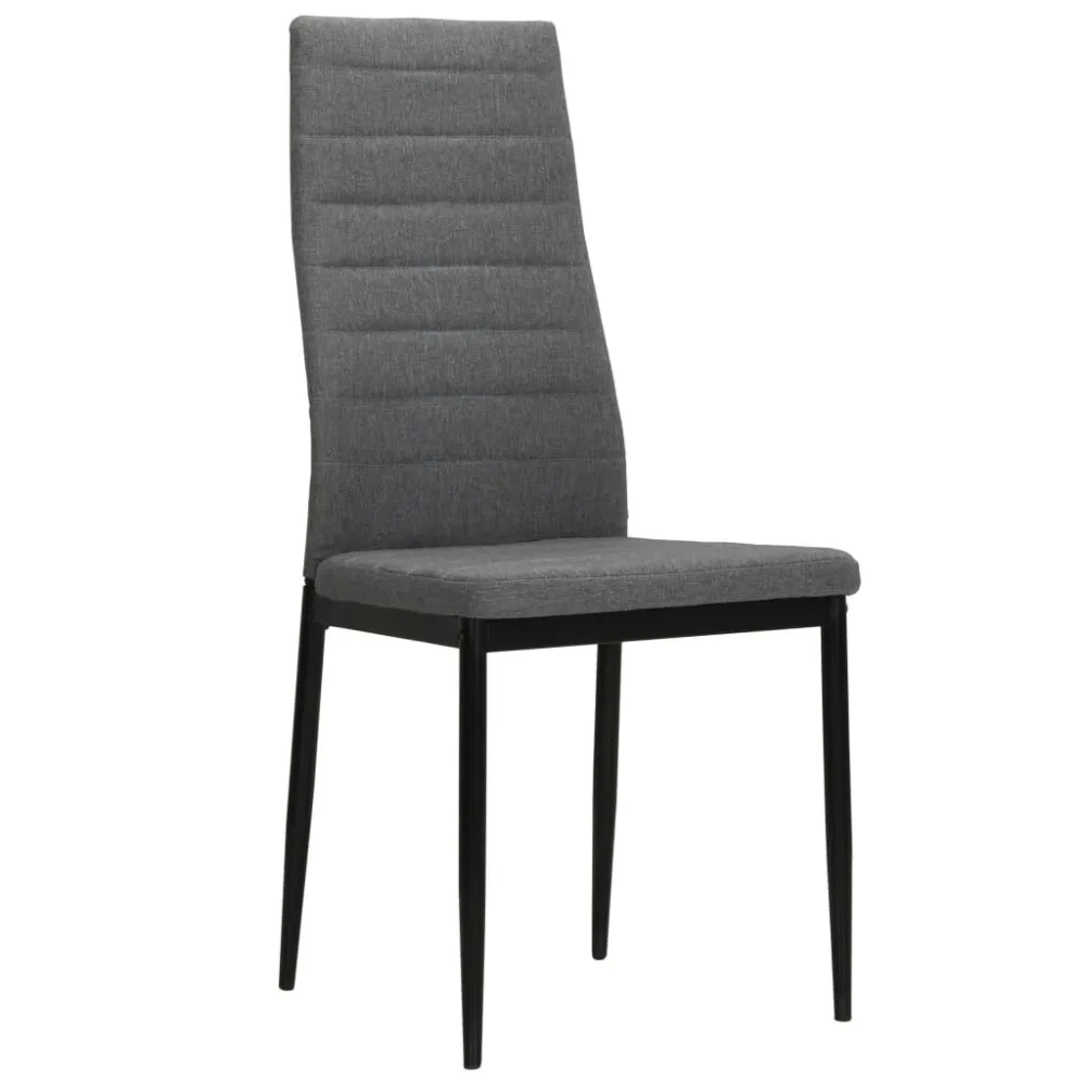 Sedie da Pranzo 6 pz Grigio Chiaro Tessuto