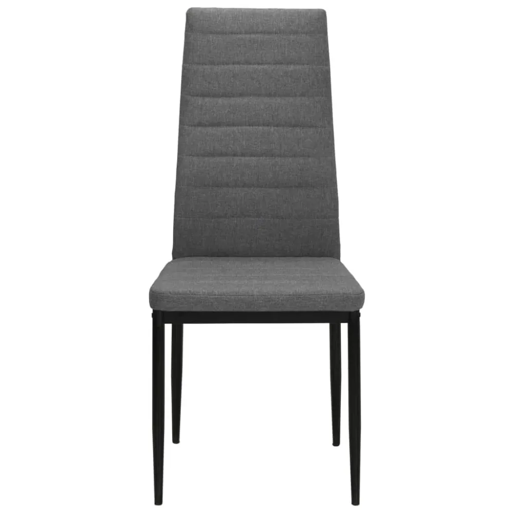 Sedie da Pranzo 6 pz Grigio Chiaro Tessuto