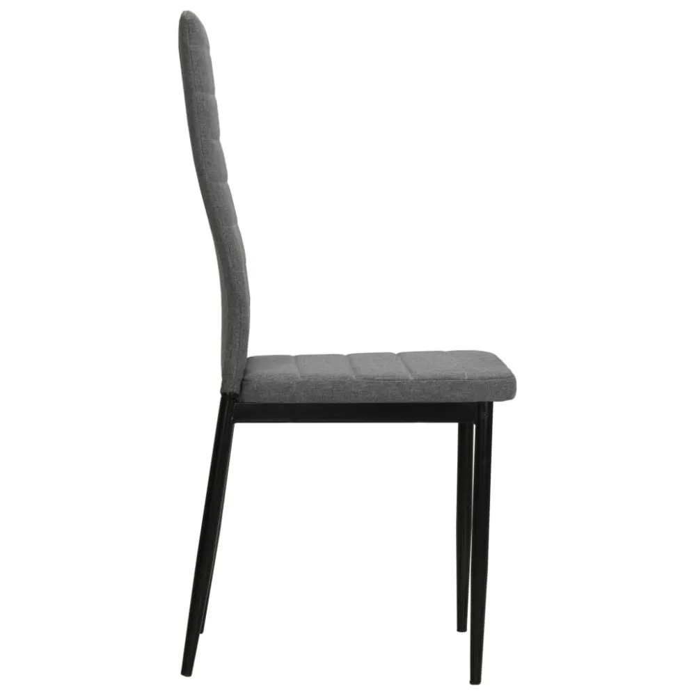 Sedie da Pranzo 6 pz Grigio Chiaro Tessuto