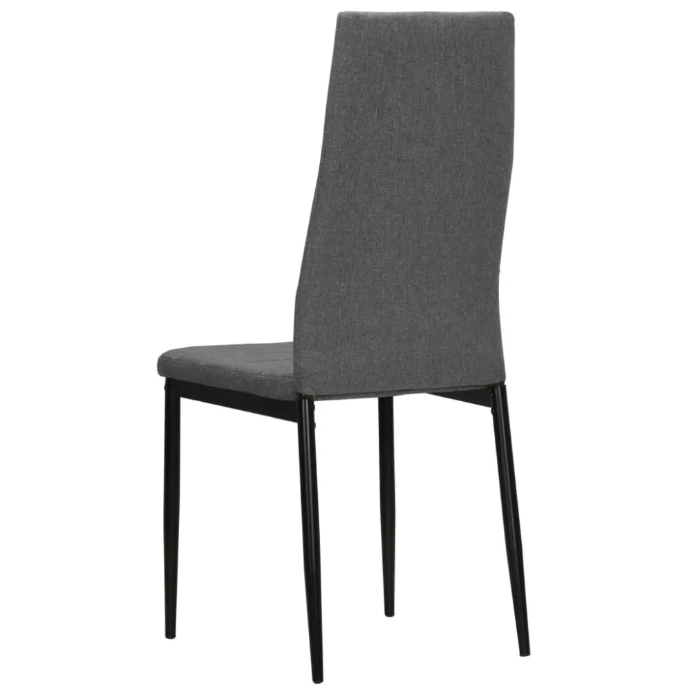 Sedie da Pranzo 6 pz Grigio Chiaro Tessuto
