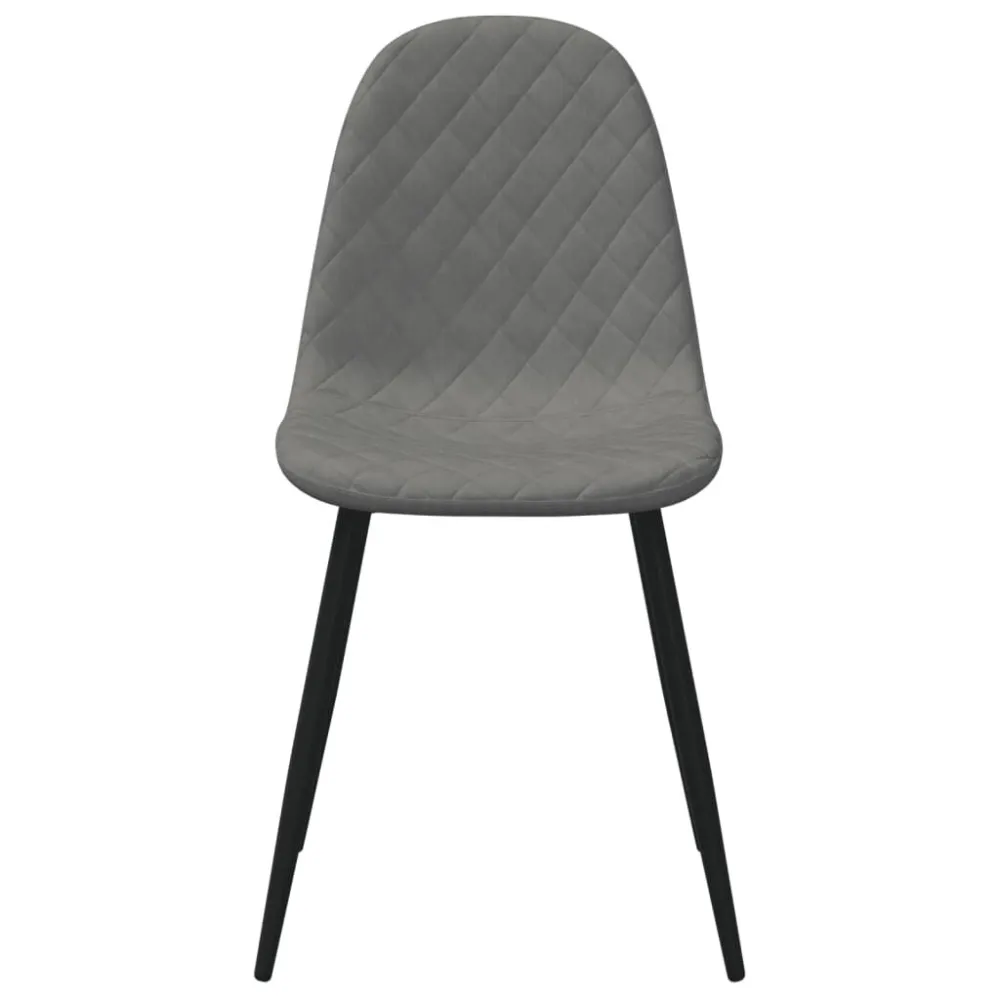 Sedie da Pranzo 6 pz Grigio Chiaro Velluto