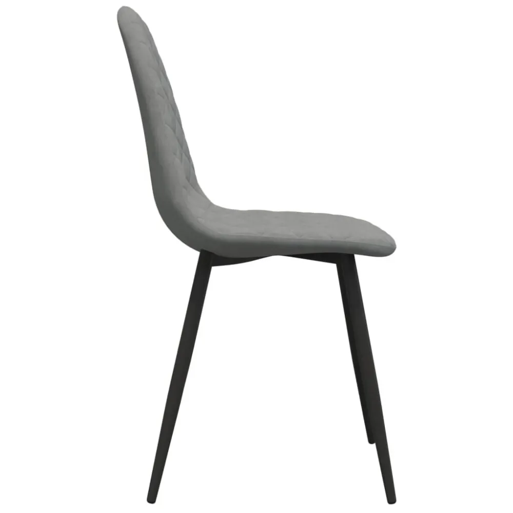 Sedie da Pranzo 6 pz Grigio Chiaro Velluto