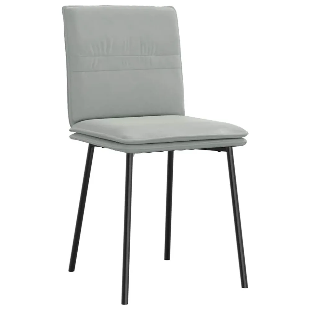 Sedie da Pranzo 4 pz Grigio Chiaro Velluto