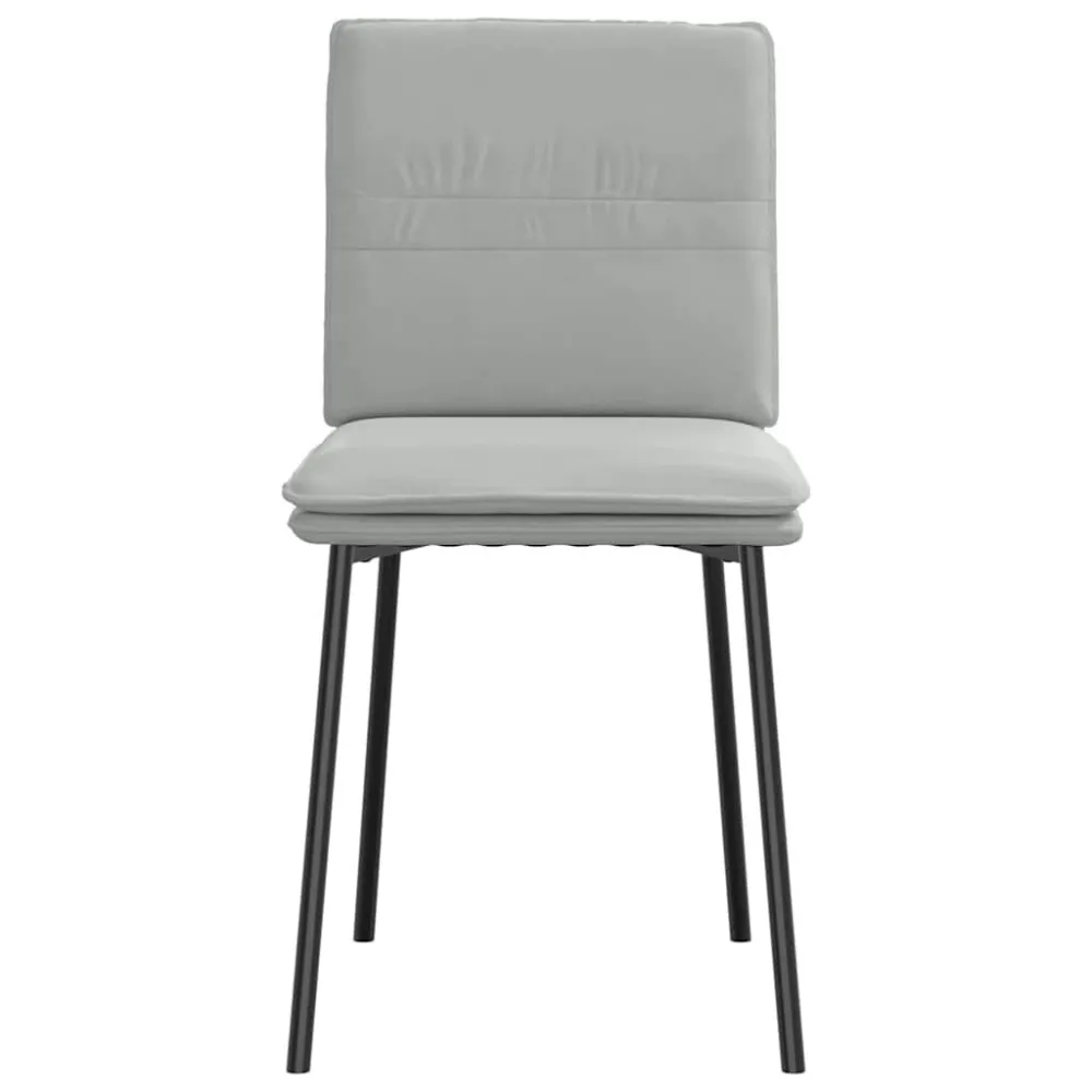Sedie da Pranzo 4 pz Grigio Chiaro Velluto