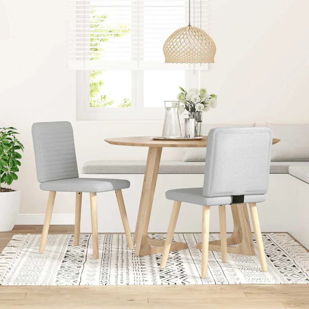Sedie da Pranzo 2 pz Grigio Nuvola Tessuto