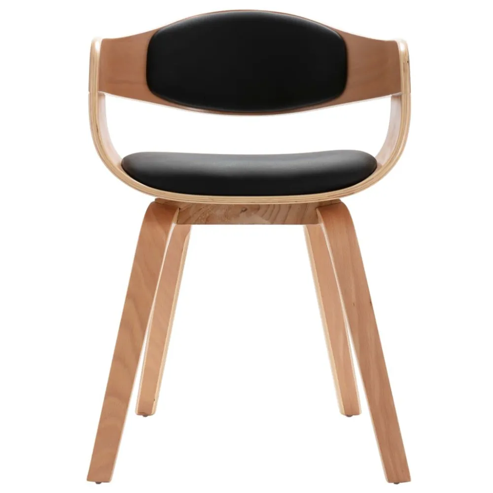 Sedie da Pranzo 4 pz Legno Curvato e Similpelle