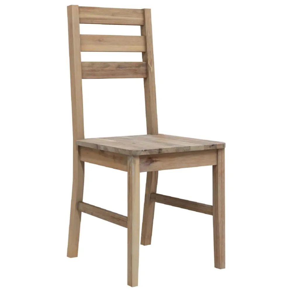 Sedie da Pranzo 2 pz Legno Massello di Acacia