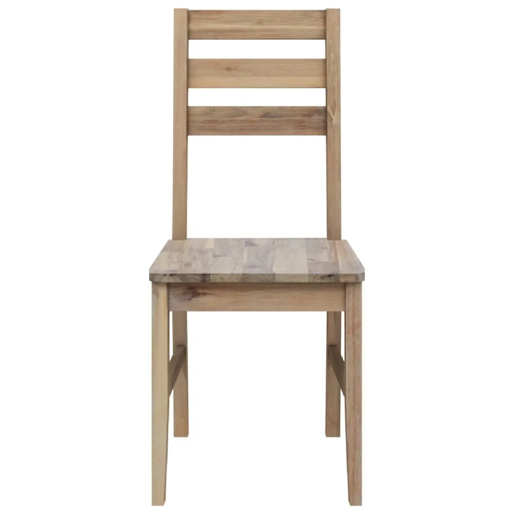 Sedie da Pranzo 2 pz Legno Massello di Acacia