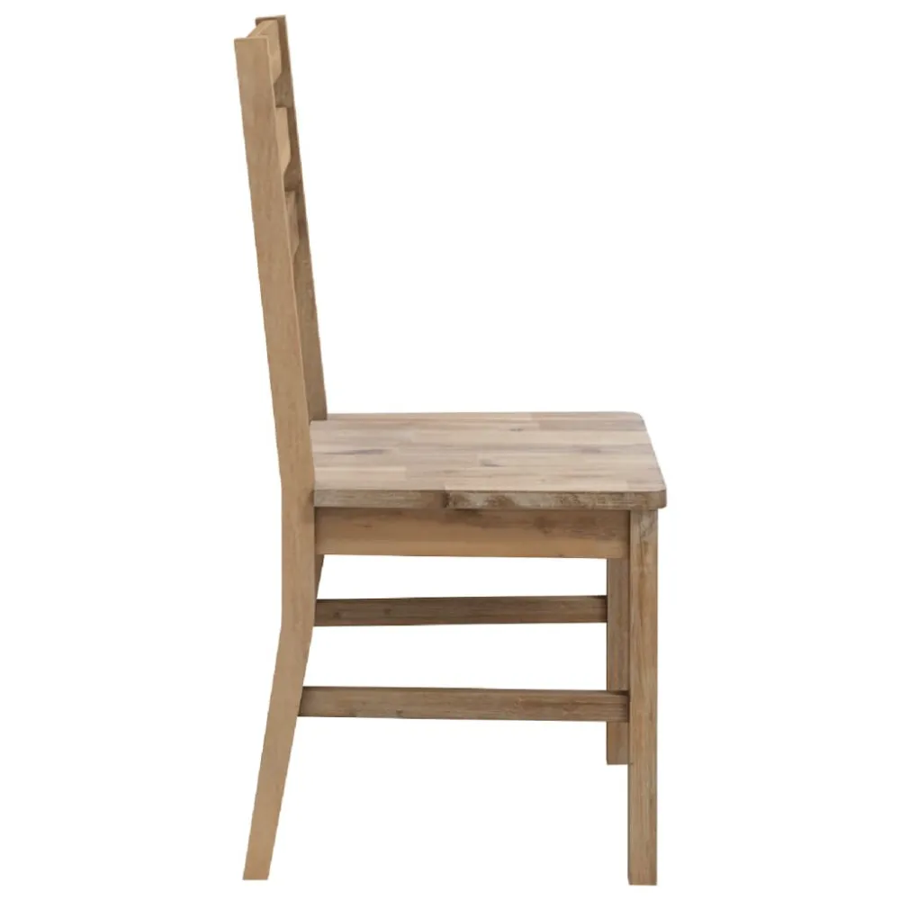 Sedie da Pranzo 2 pz Legno Massello di Acacia