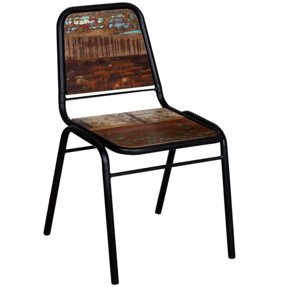 Sedie da Pranzo 4 pz Legno Massello di Recupero