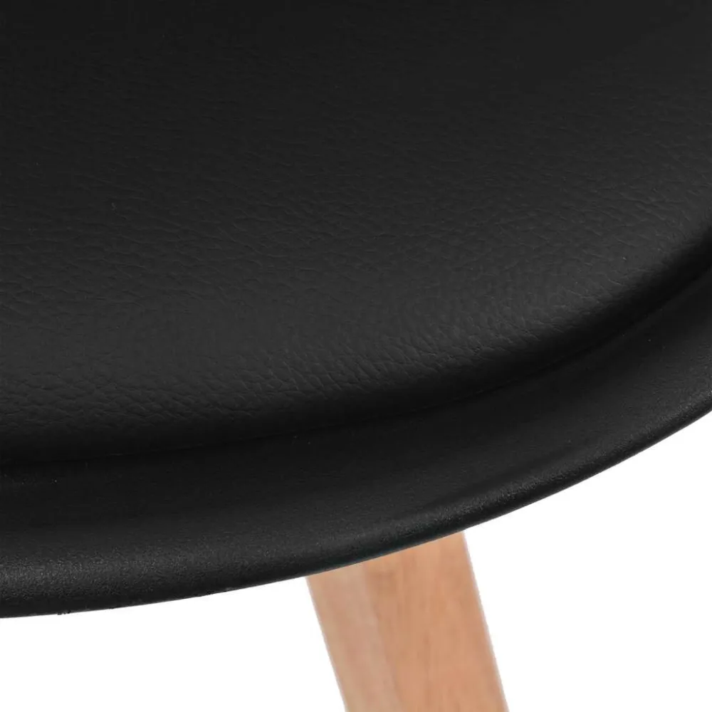 Sedie da Pranzo 4 pz Nere Plastica