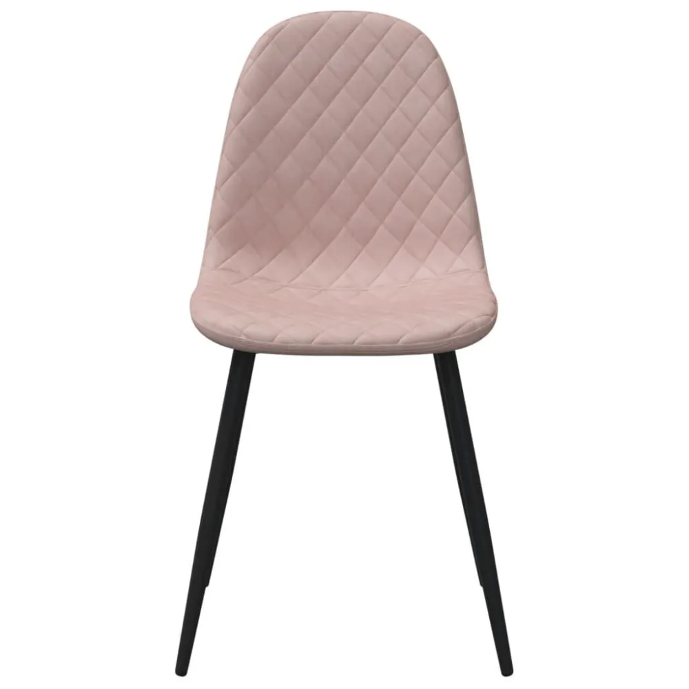 Sedie da Pranzo 2 pz Rosa Velluto