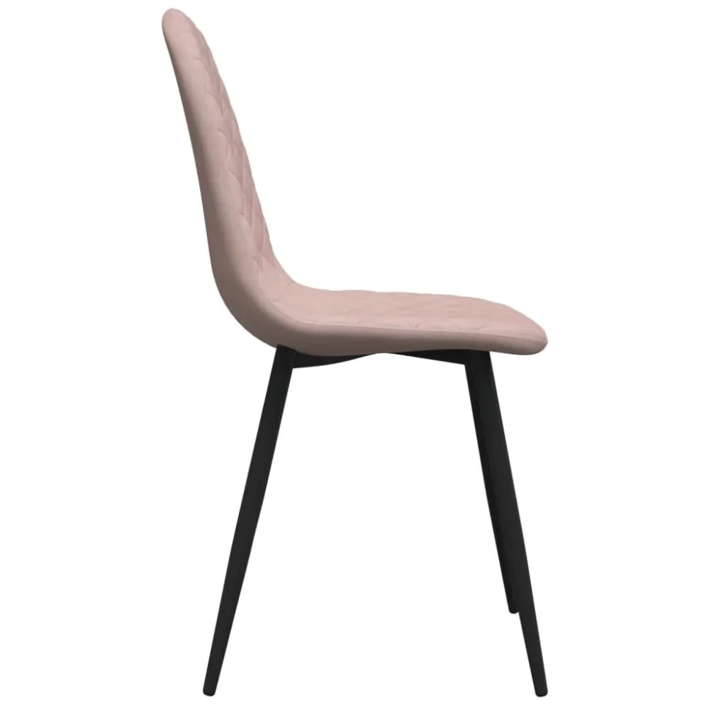 Sedie da Pranzo 2 pz Rosa Velluto