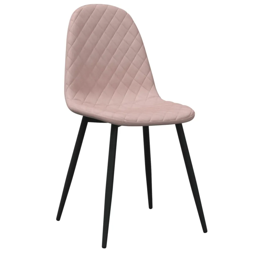 Sedie da Pranzo 6 pz Rosa Velluto