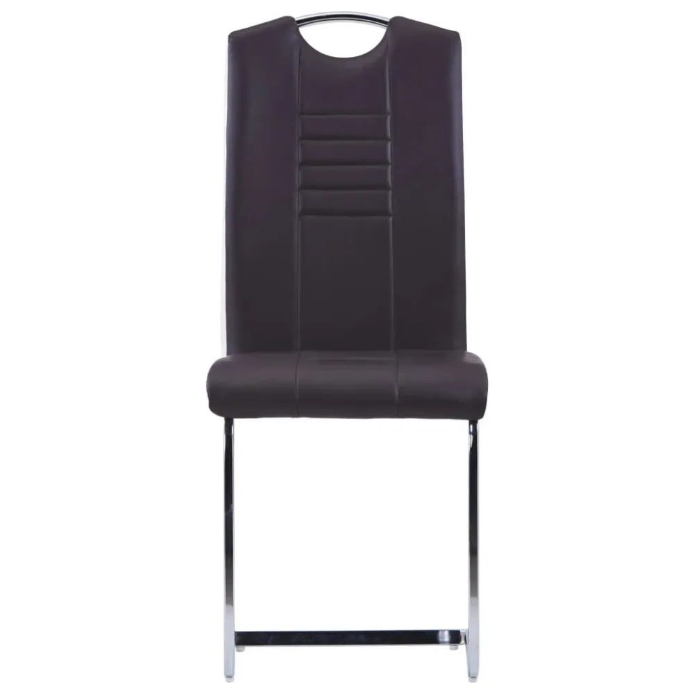 Sedie da Pranzo Sbalzo 2 pz Marroni Similpelle