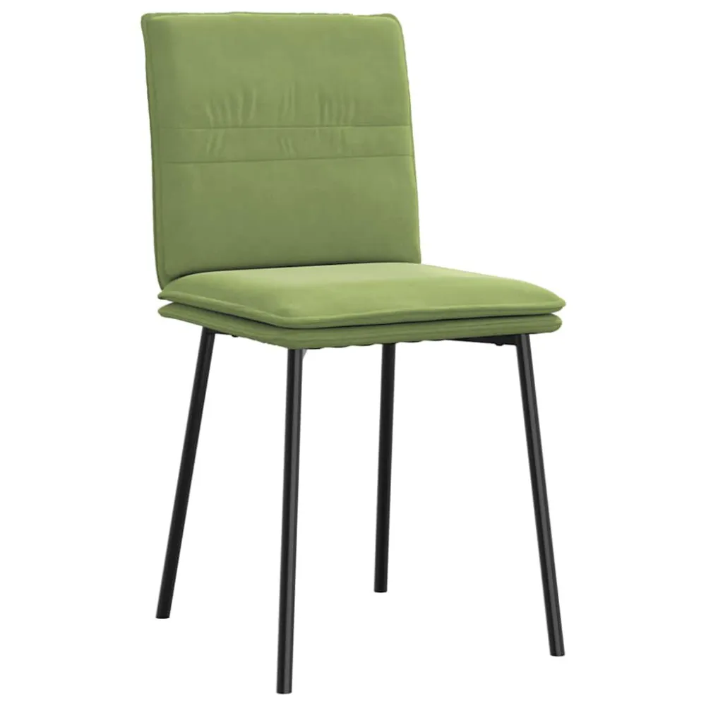 Sedie da Pranzo 4 pz Verde Chiaro Velluto