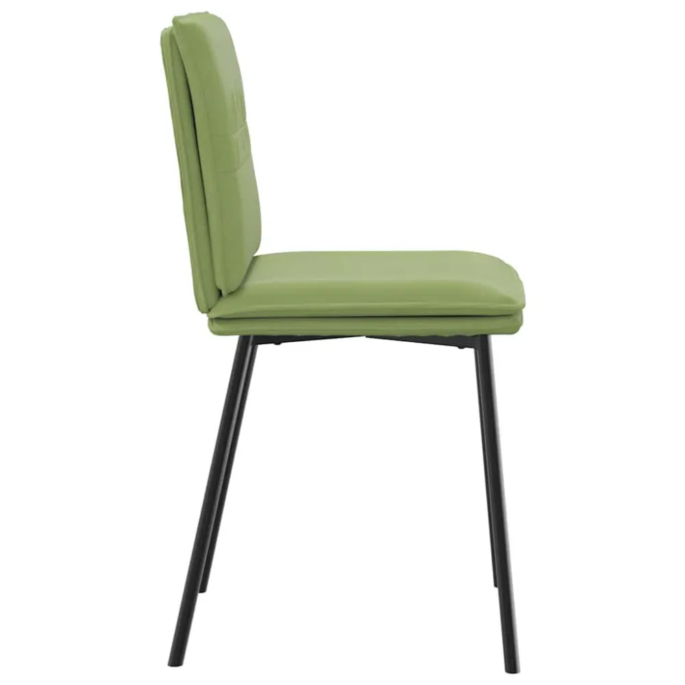 Sedie da Pranzo 4 pz Verde Chiaro Velluto