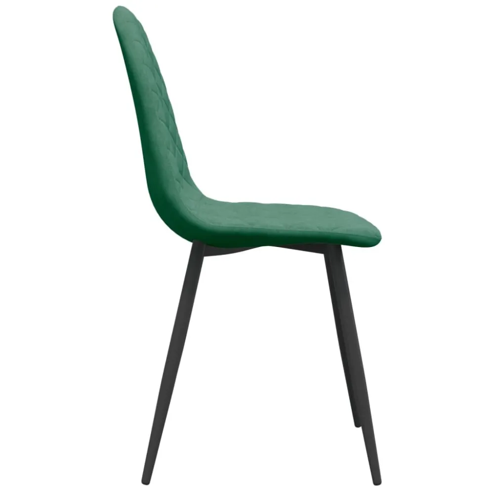 Sedie da Pranzo 6 pz Verde Scuro Velluto