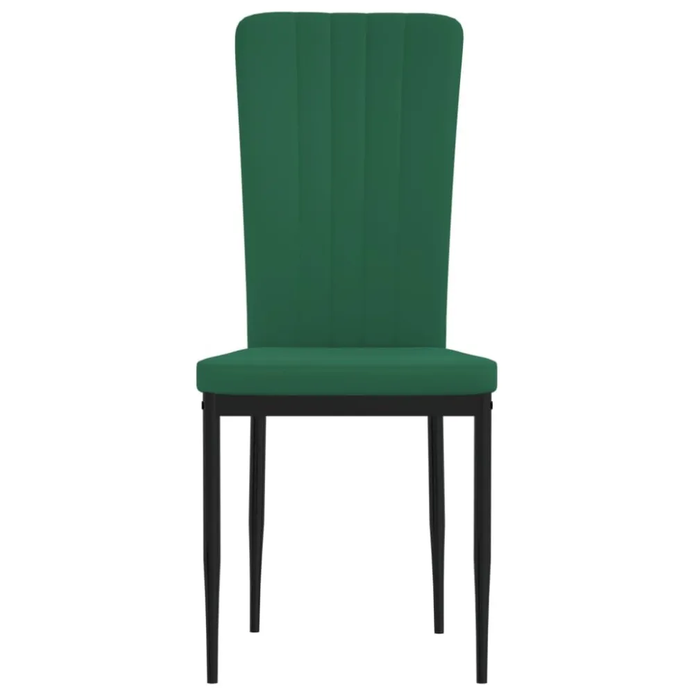 Sedie da Pranzo 2 pz Verde Scuro Velluto