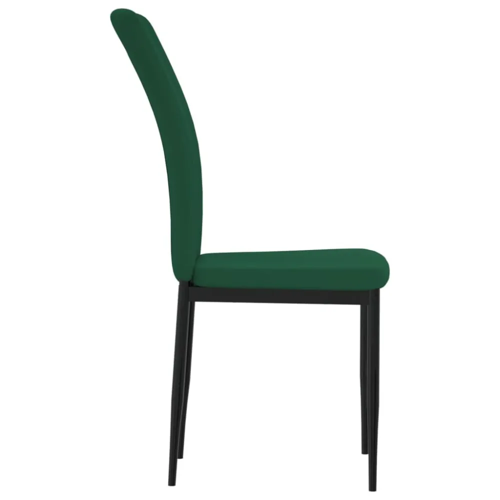 Sedie da Pranzo 2 pz Verde Scuro Velluto