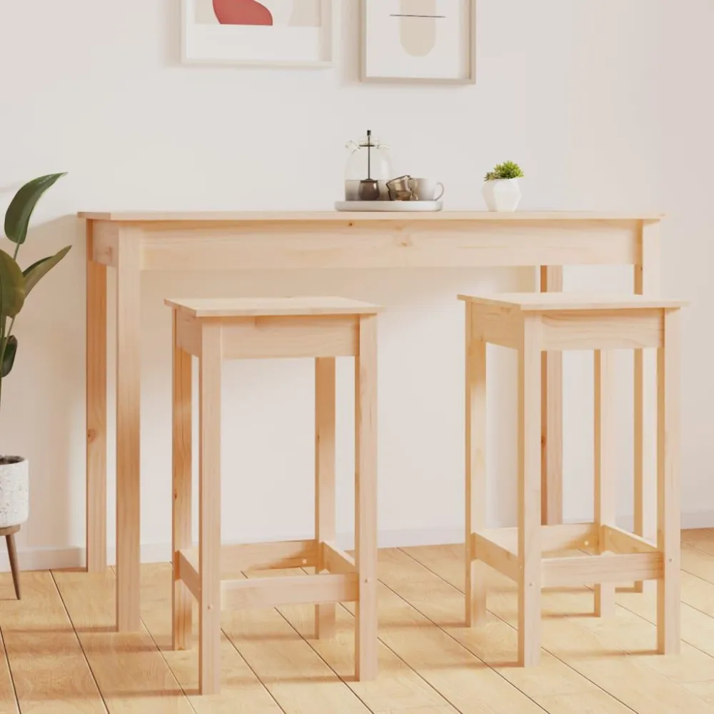 Sgabelli da Bar 2 pz 40x40x78 cm Legno Massello di Pino