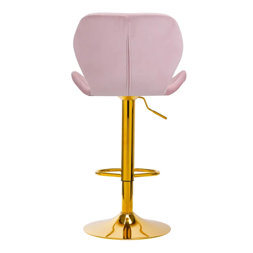 4Rico sgabello da bar QS-B15 velluto rosa
