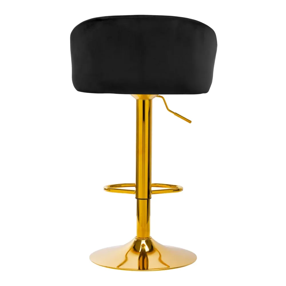 4Rico Sgabello da Bar QS-B16g velluto nero