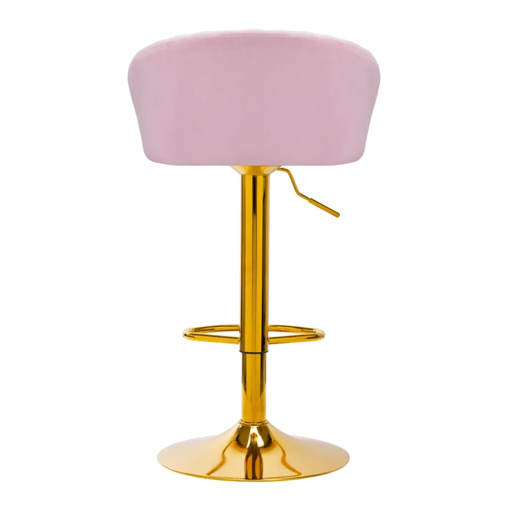 4Rico sgabello da bar QS-B16G velluto rosa