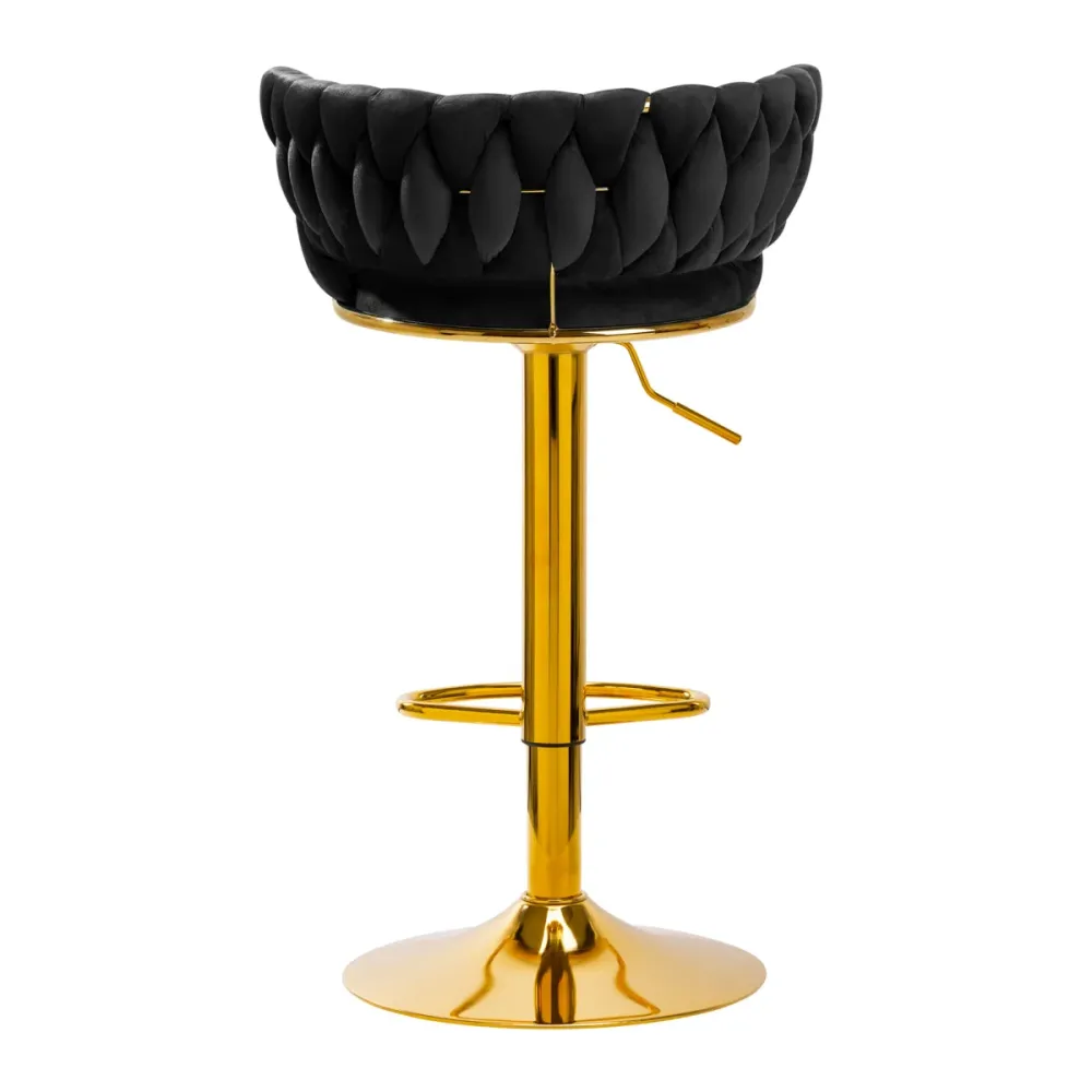 4Rico Sgabello da Bar QS-B313a velluto nero