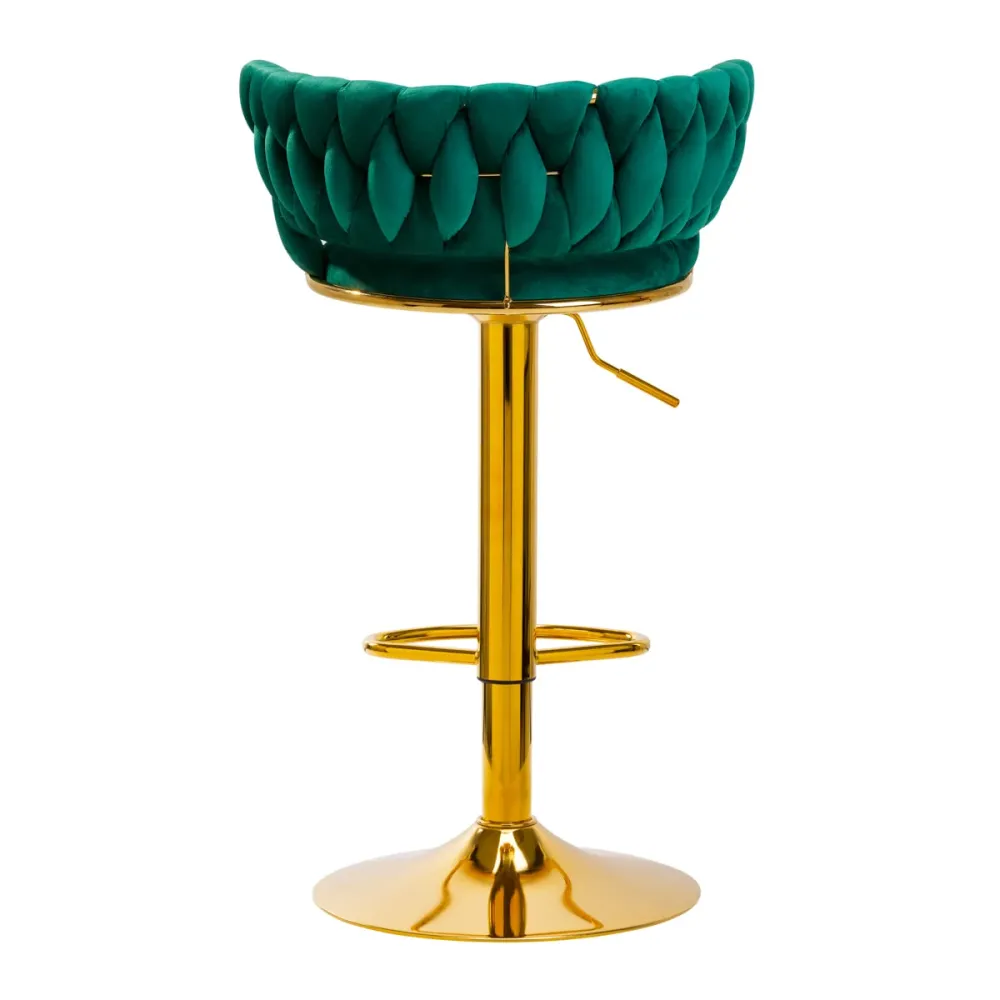 4Rico Sgabello da Bar QS-B313a velluto verde