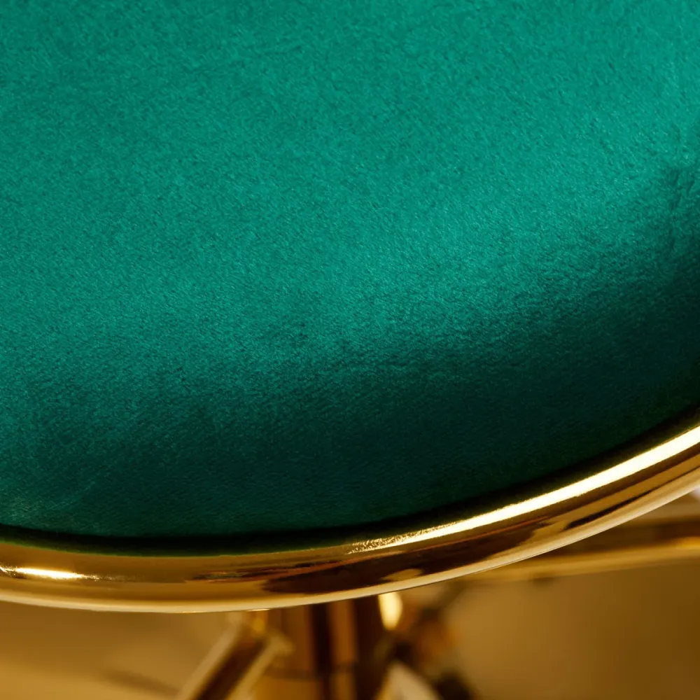 4Rico Sgabello da Bar QS-B313a velluto verde