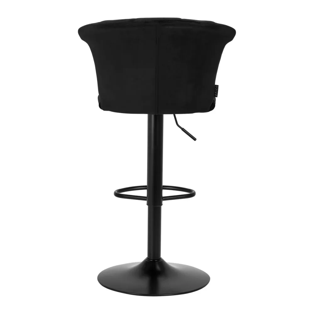 4Rico Sgabello da Bar QS-B801 velluto nero