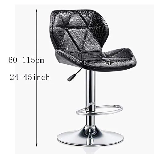 Reception Desk Sedia Pu Pelle Swivel Barstools,Panina Sgabello Alto Sgabello Bianco Nero Backrest Altezza Regolabile Pelle...