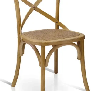 ABBY - sedia moderna legno con seduta paglia Marrone Milani Home